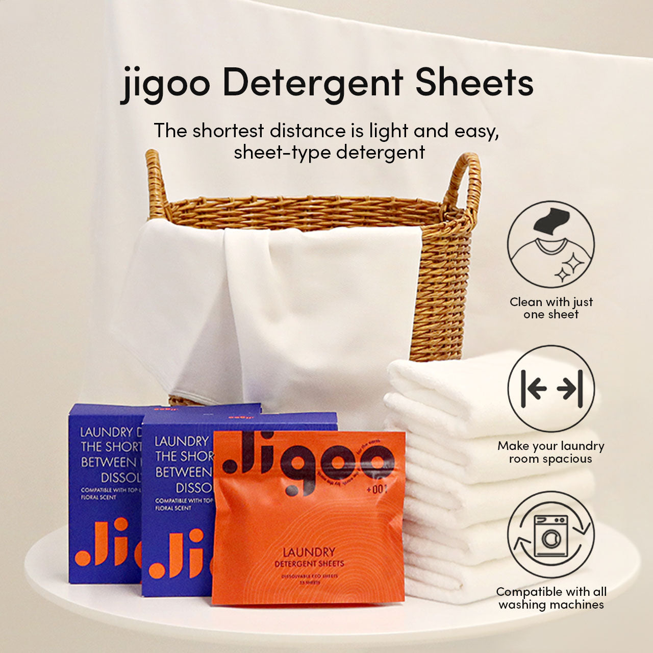 JIGOO LAUNDRY DETERGENT SHEETS