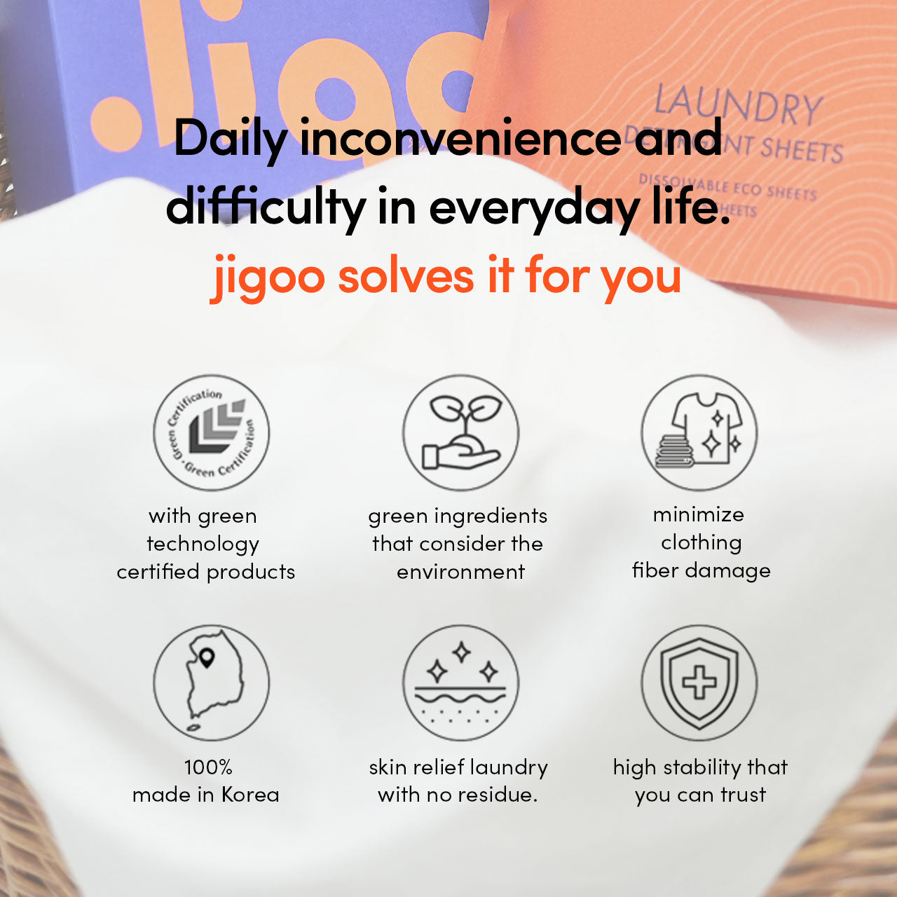 JIGOO LAUNDRY DETERGENT SHEETS